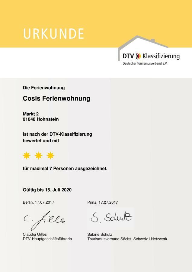 Cosis Ferienwohnung Hohnstein Esterno foto